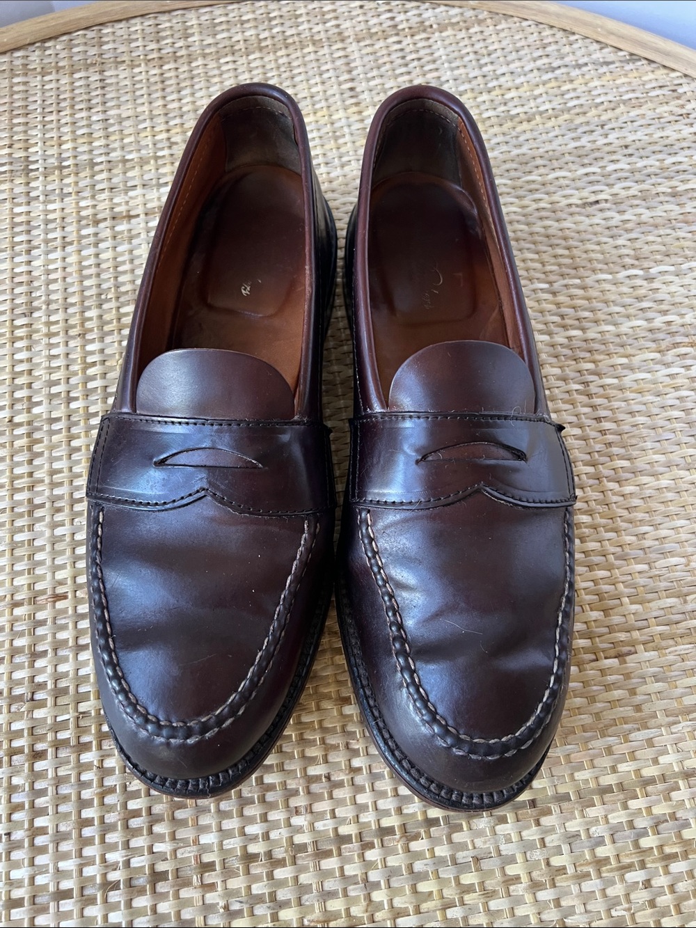 Brooks Brothers Vintage Alden Cordovan handsewn Leather Penny Loafer Men 9.5